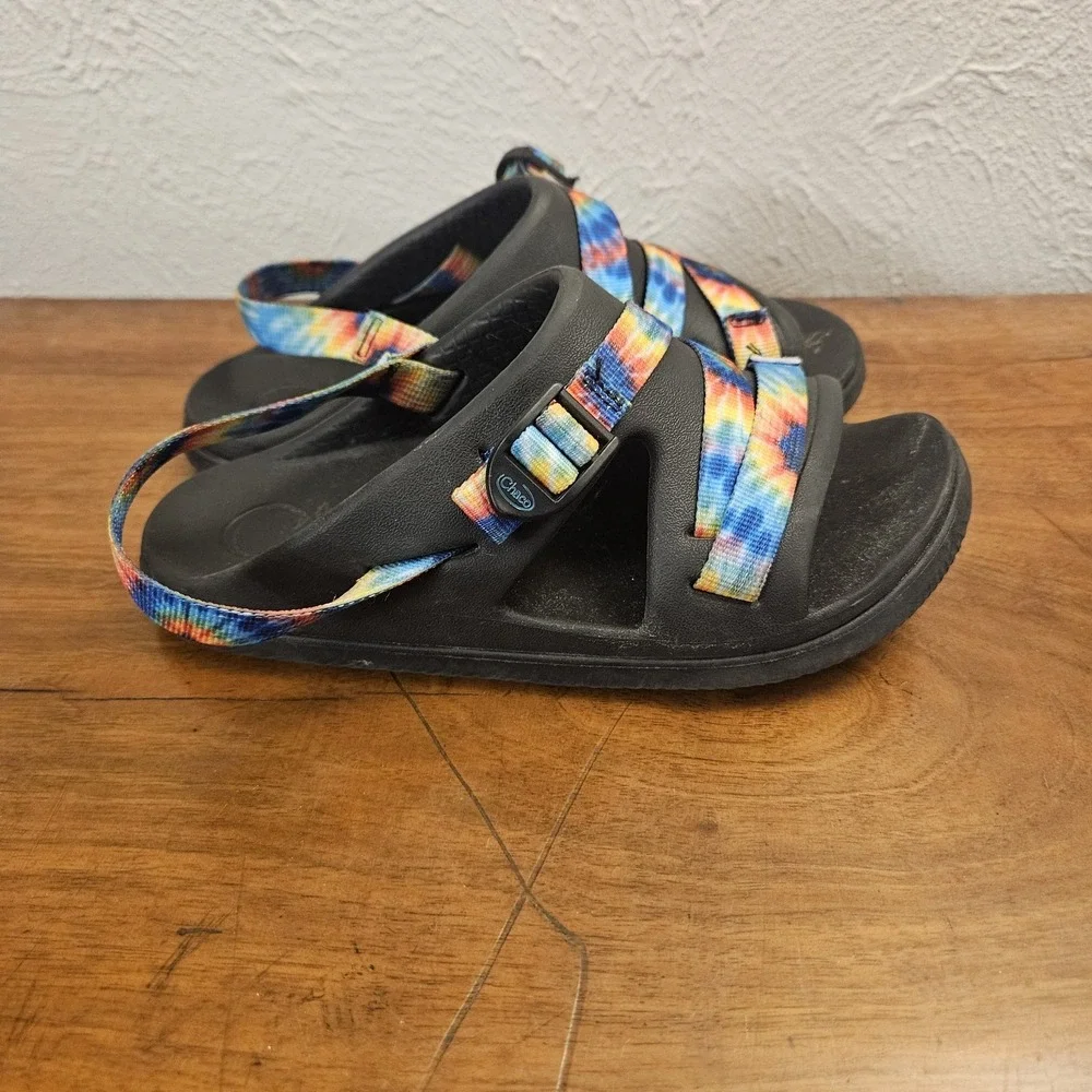Chaco‎ Chillos Unisex Kids Size 4 Tie Dye Print Slip On Sport Sandals Shoes